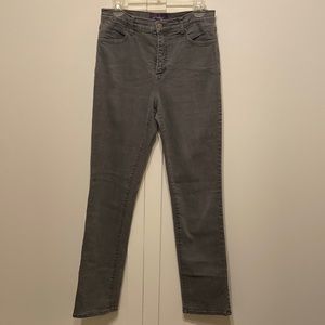 NYJD Marilyn Gray straight leg jean Size 10